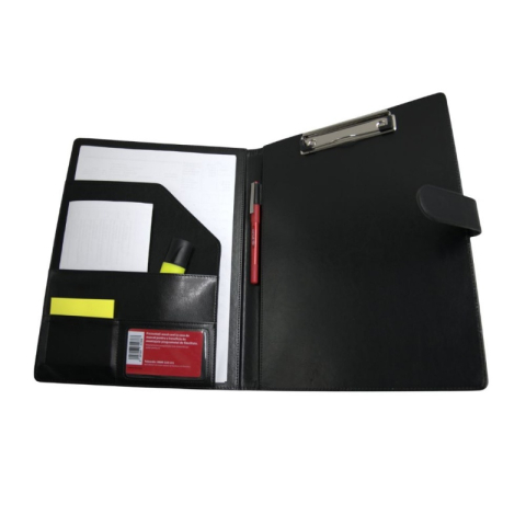 Mapa conferinta CNX 809, A4, imitatie piele, negru, cu clipboard si inchidere magnetica [1]