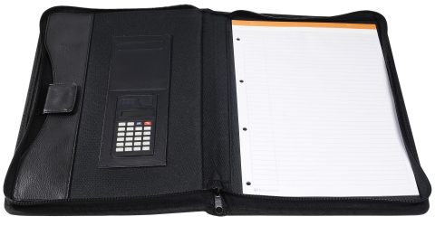 Mapa conferinta cu calculator si bloc notes neagra exacompta [1]