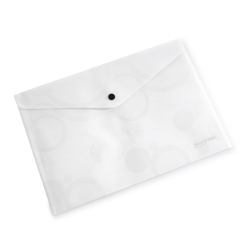 Organizare, arhivare, prezentare - Mapa cu capsa A4 Black&amp;White -Alba