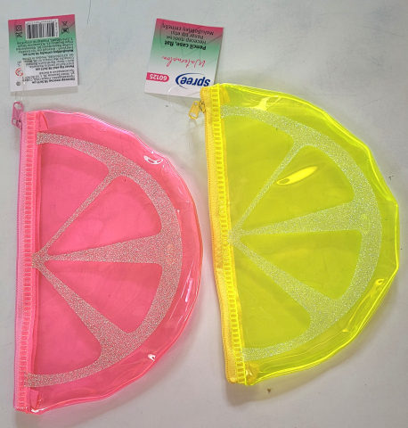 Organizare, arhivare, prezentare - Mapa cu fermoar tip ziplock a6 sclipici pvc pepene Spree