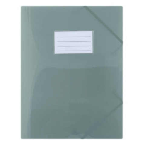 Organizare, arhivare, prezentare - Mapa din plastic DONAU cu eticheta si elastic pe colturi A4 480 microni fumuriu 25/set 150/bax