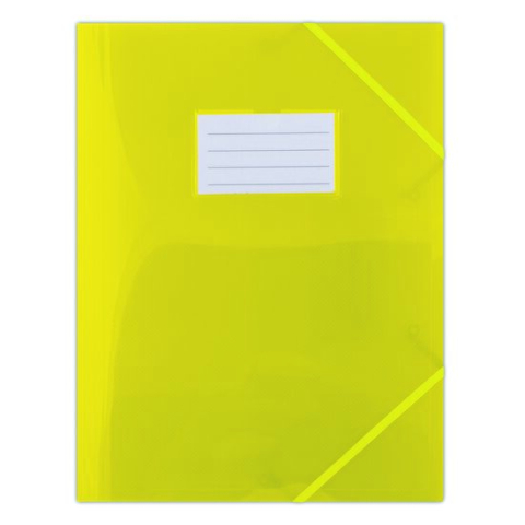 Organizare, arhivare, prezentare - Mapa din plastic DONAU cu eticheta si elastic pe colturi A4 480 microni galben 25/set 150/bax