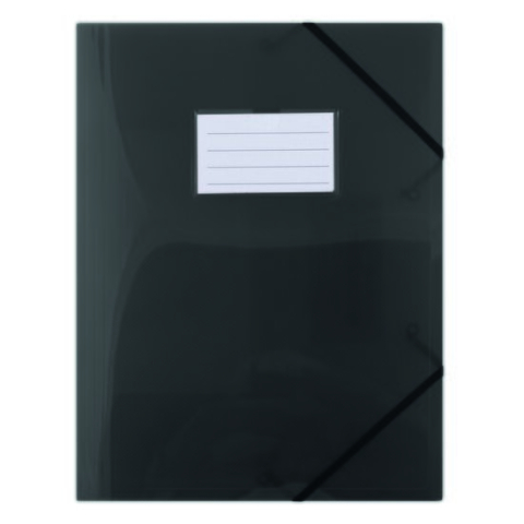 Organizare, arhivare, prezentare - Mapa din plastic DONAU cu eticheta si elastic pe colturi A4 480 microni negru 25/set 150/bax
