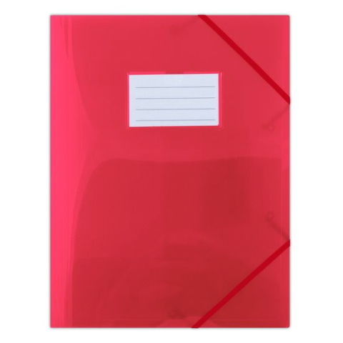 Organizare, arhivare, prezentare - Mapa din plastic DONAU cu eticheta si elastic pe colturi A4 480 microni rosu 25/set 150/bax