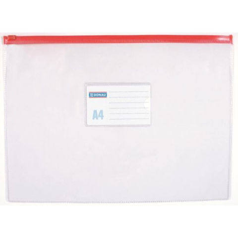 Organizare, arhivare, prezentare - Mapa din plastic DONAU Zip Bag cu fermoar A4 (330 x 240 mm) Transparent 24/set 2