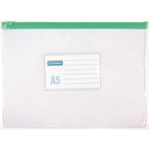 Organizare, arhivare, prezentare - Mapa din plastic DONAU Zip Bag cu fermoar A5 (240 x 180 mm) Transparent 24/set 2