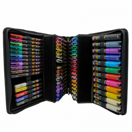 Set Carioci Posca 60 Markere in Mapa Echipata - Micostore.ro [1]