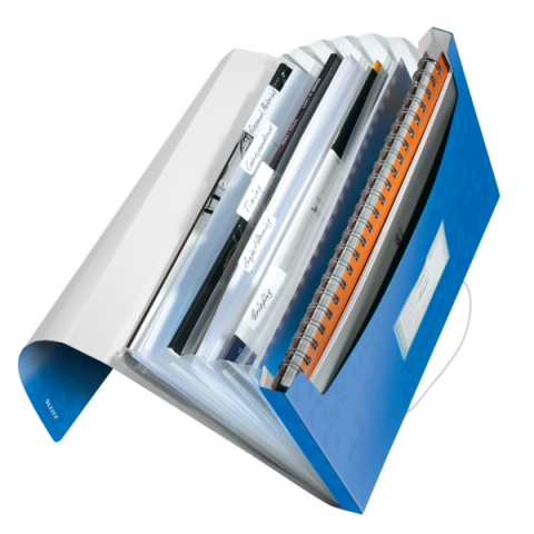 Mapa plastic 6 compartimente albastru tip proiect wow leitz [2]