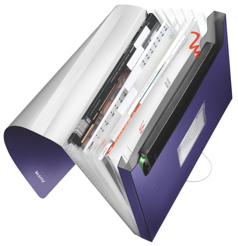 Mapa plastic 6 compartimente albastru-violet tip proiect style [1]