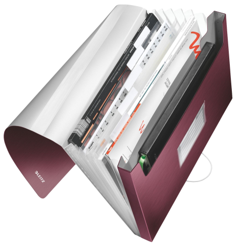 Mapa plastic 6 compartimente grena tip proiect style leitz [1]