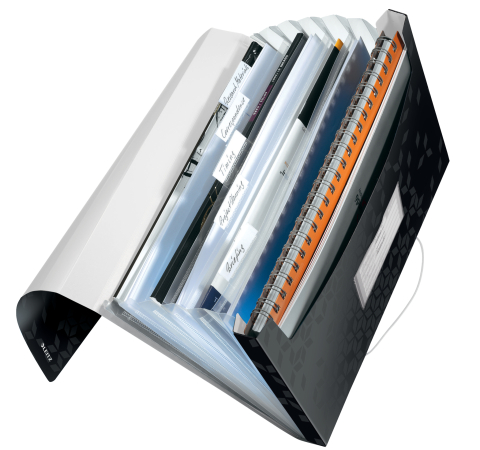 Mapa plastic 6 compartimente negru tip proiect wow leitz [1]