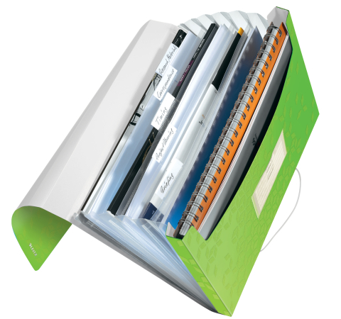 Mapa plastic 6 compartimente verde tip proiect wow leitz [1]