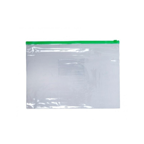 Organizare, arhivare, prezentare - Mapa plastic CNX 756, cu fermoar zip, A4, 12 microni, transparent