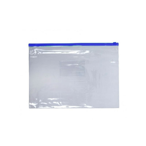 Organizare, arhivare, prezentare - Mapa plastic CNX F53 / F54, cu fermoar zip, A5, 120 microni, transparent