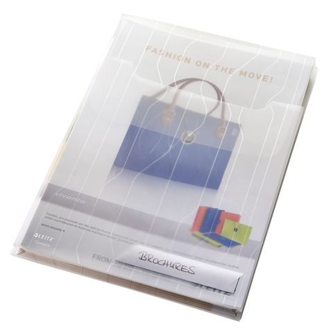 Mapa plastic cu burduf 2cm transparenta 3/set combifile leitz [1]