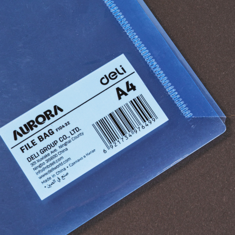 Mapa plastic cu buton a4 albastra deli [4]