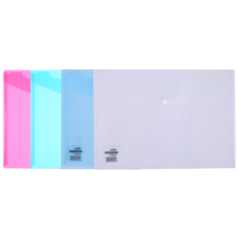 Mapa plastic cu buton a4 rosie deli [3]