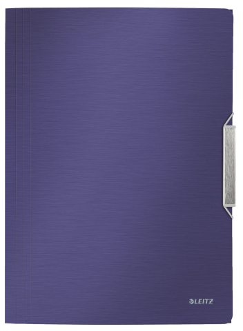 Birotică și Papetărie - Mapa plastic cu elastic albastru-violet satin style leitz