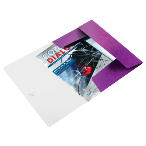 Mapa plastic cu elastic mov metalizat wow leitz [2]