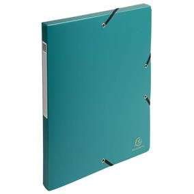 Birotică și Papetărie - Mapa plastic cu elastic si burduf 2.5cm verde exacompta