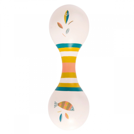 Maracas dublu alb, Moulin Roty, varsta 1 - 3 ani, Baiat, Fata [3]