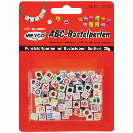 Art & Craft si Artizanat - Margele colorate, patrate cu litere, 25 gr