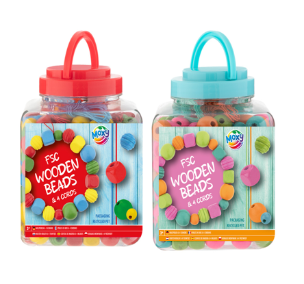 Art & Craft si Artizanat - Margele lemn borcan 375 grame Grafix 