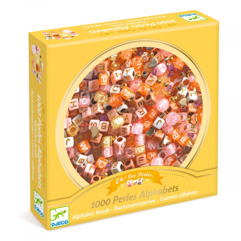 Art & Craft si Artizanat - Margele litere aurii, Djeco, varsta 3 - 6, 6 - 9 ani, Fata