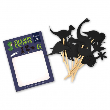 Seturi creative pentru copii - Marionete umbra, Shadow Puppets, Dinozauri