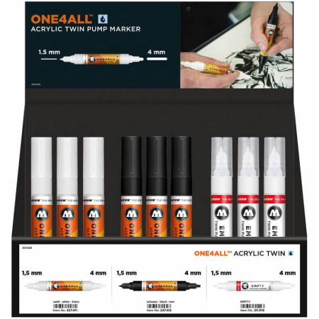 Culori acrilice - One4All Acrylic Twin Display Set