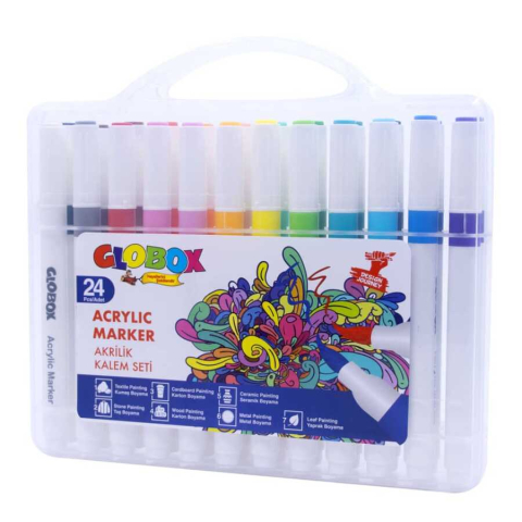 Art & Craft si Artizanat - Marker acrylic 24 culori  Globox