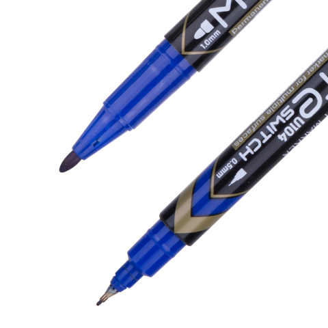 Marker cd 2 capete 0.5/1mm albastru deli [2]