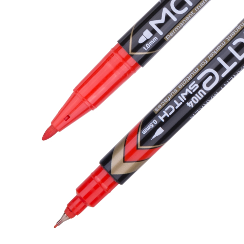 Marker cd 2 capete 0.5/1mm rosu deli [2]