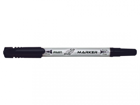 Birotică și Papetărie - Marker cd 2 capete negru twin pilot