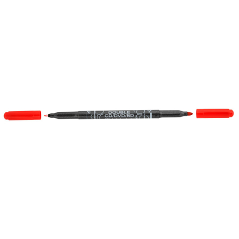 Birotică și Papetărie - Marker cd 2 capete rosu 0.6/2.5mm 3616 centropen