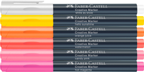 Marker creativ set 6 culori summer faber-castell [1]