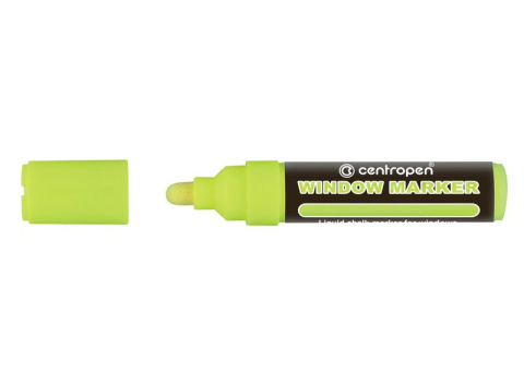 Birotică și Papetărie - Marker creta lichida galben neon 2-15mm varf rotund 9121 centropen