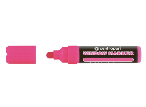 Birotică și Papetărie - Marker creta lichida roz neon 2-15mm varf rotund 9121 centropen