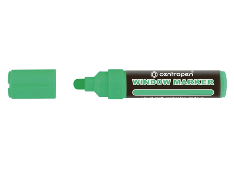 Birotică și Papetărie - Marker creta lichida verde neon 2-15mm varf rotund 9121 centropen