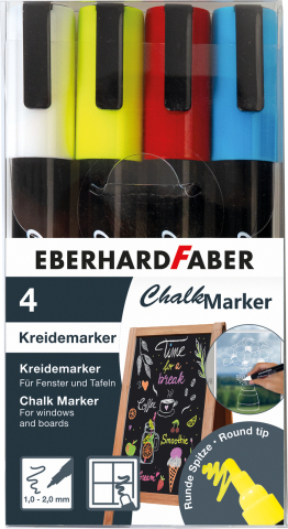 Markere, Textmarkere si Evidentiatoare - Marker creta set 4 bucati eberhard faber