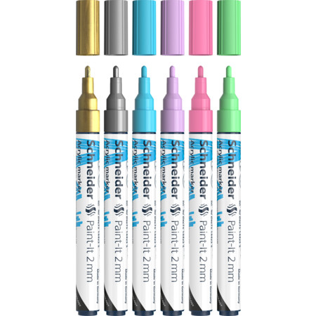 Art & Craft si Artizanat - Marker cu vopsea acrilică Paint-It 310 2 mm Schneider 6 buc/set 2
