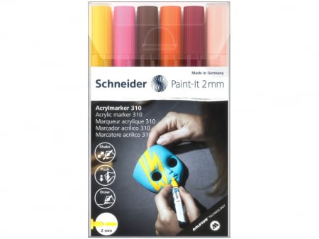 Marker cu vopsea acrilică Paint-It 310 2 mm Schneider 6 buc/set 3 [1]