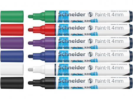 Marker cu vopsea acrilică Paint-It 320 4 mm Schneider 6 buc/set 1 [2]
