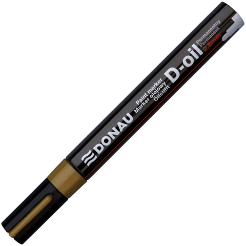 Art & Craft si Artizanat - Marker cu vopsea DONAU D-Oil scriere de 2.8 mm Auriu  