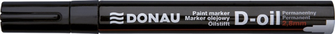 Art & Craft si Artizanat - Marker cu vopsea DONAU D-Oil scriere de 2.8 mm Negru   