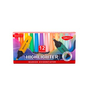 Rechizite Școlare - Marker evidentiator set 12 daco mk403/12 12 buc