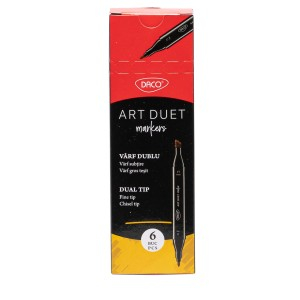 Rechizite Școlare - Marker grafic daco rosu geranium 15 mk600rg 6 buc