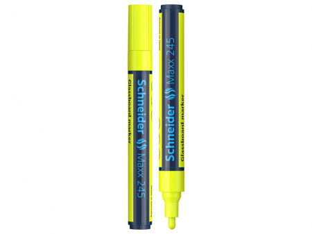 Birotică și Papetărie - Schneider - Marker pentru sticla Schneider Maxx 245, Galben- Micostore.ro