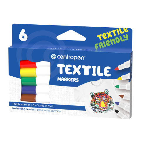 Carioci pentru textile - Marker pentru textile 6/set 2739 centropen