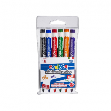 Set marker pentru whiteboard si tabla magnetica - 6 culori Carioca. [0]